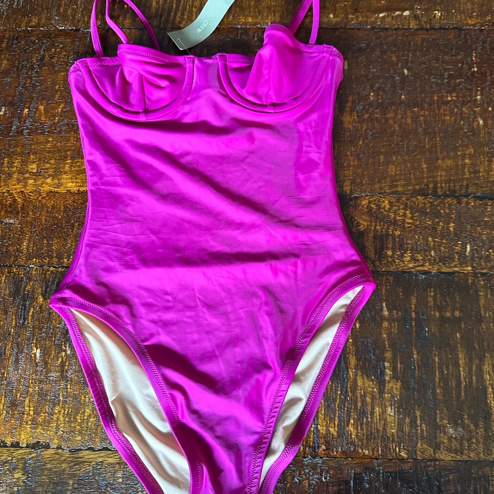 J. Crew Women's One Piece Swimsuit in Vibrant Pink NWT